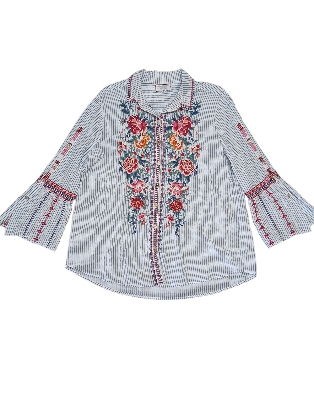 Johnny Was Workshop Arie Flute Sleeve Shirt #238